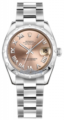 Rolex Datejust 31mm Stainless Steel 178344 Pink Roman Oyster